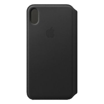 Leder Folio Case für iPhone XS Max MRX22ZM/A schwarz